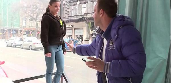  Pickedup euro gal pussylicked in public truck